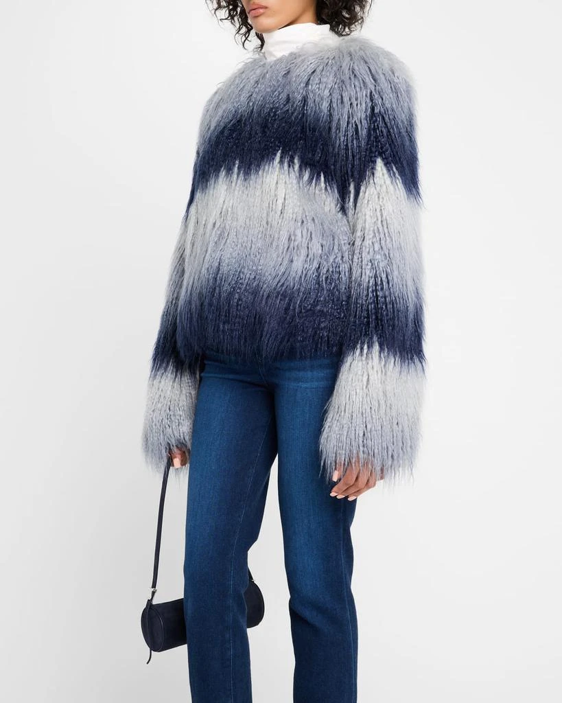 Ramy Brook Sameul Ombre Faux Fur Coat 5