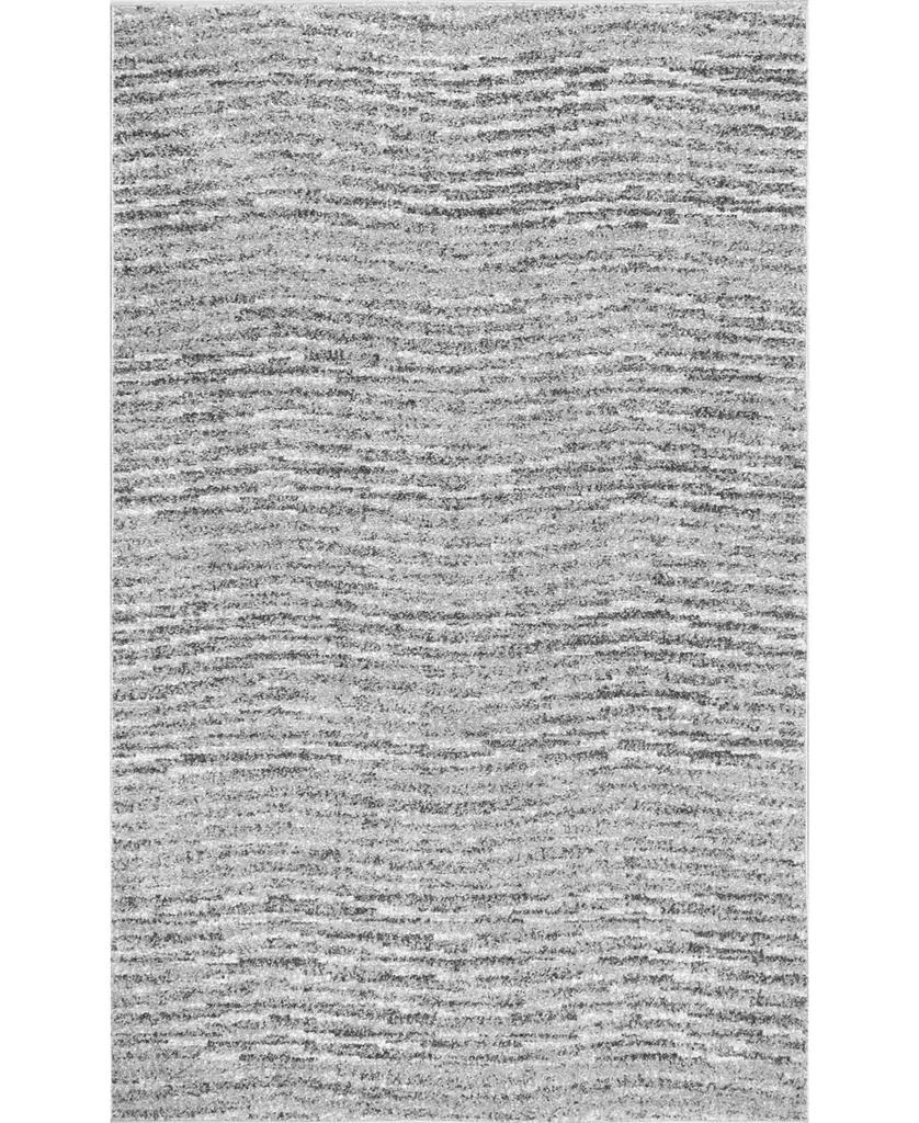 nuLOOM Smoky Contemporary Sherill Ripple Gray 4' x 6' Area Rug 1