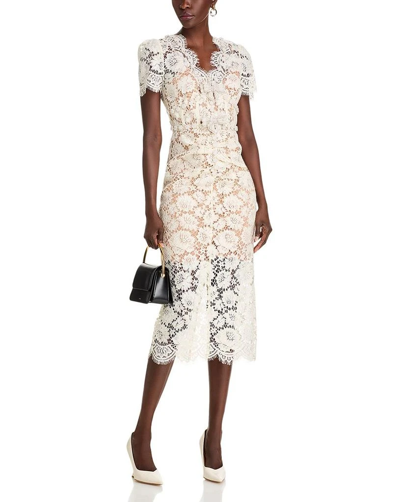 Self Portrait Fine Lace Embellished Midi Dress 3