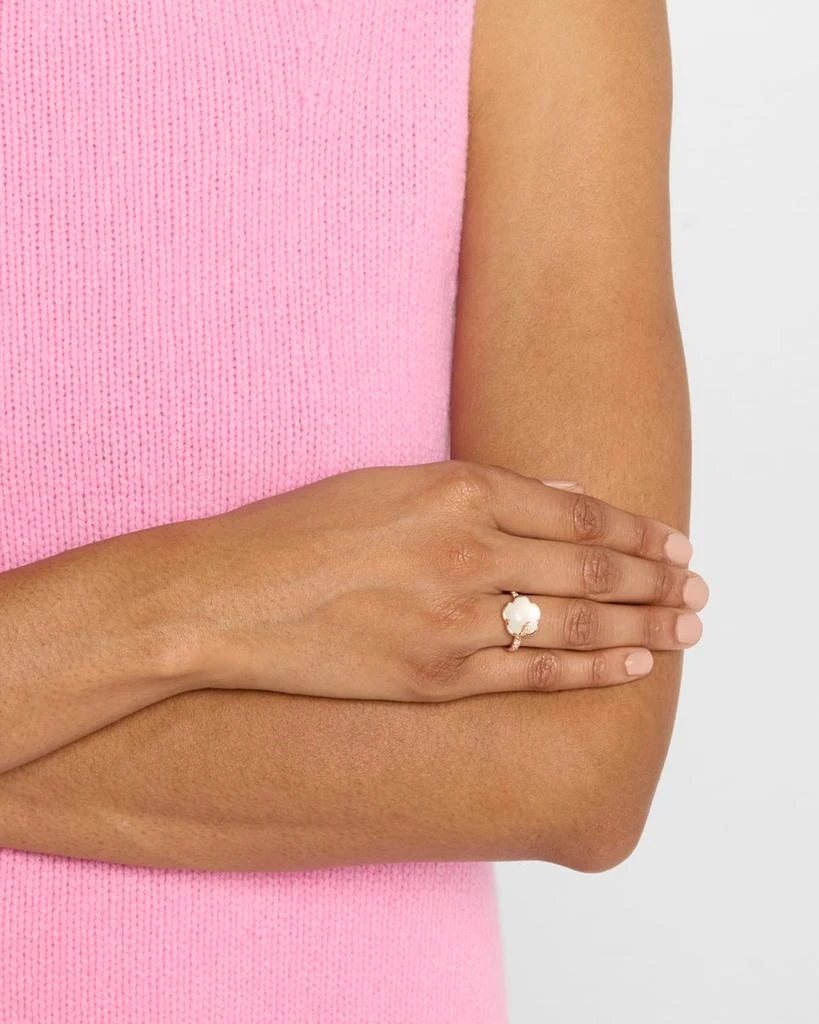 Pasquale Bruni Ton Joli 18K Rose Gold Diamond Ring with Moonstone and Mother-of-Pearl 2