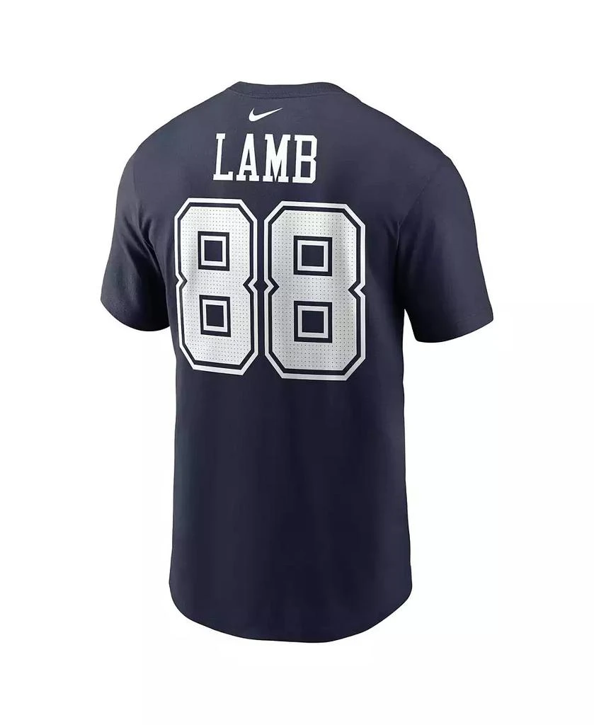 NIKE Men's CeeDee Lamb Navy Dallas Cowboys Player Name and Number T-shirt 2