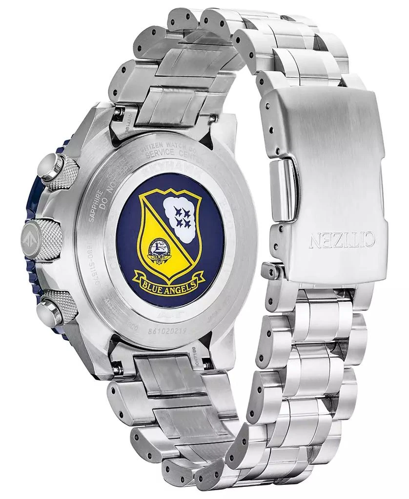 Citizen Eco-Drive Men's Analog-Digital Promaster Blue Angels Skyhawk A-T Stainless Steel Bracelet Watch 46mm 5