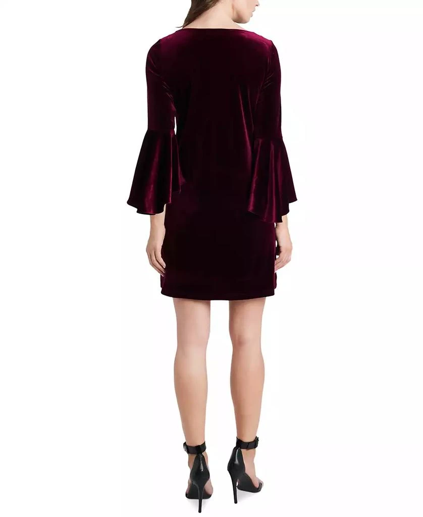 MSK Velvet Bell-Sleeve Shift Dress 2