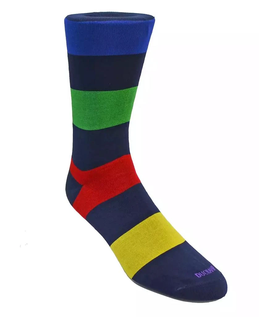 DUCHAMP LONDON Men's Large Stripe Dress Sock 1