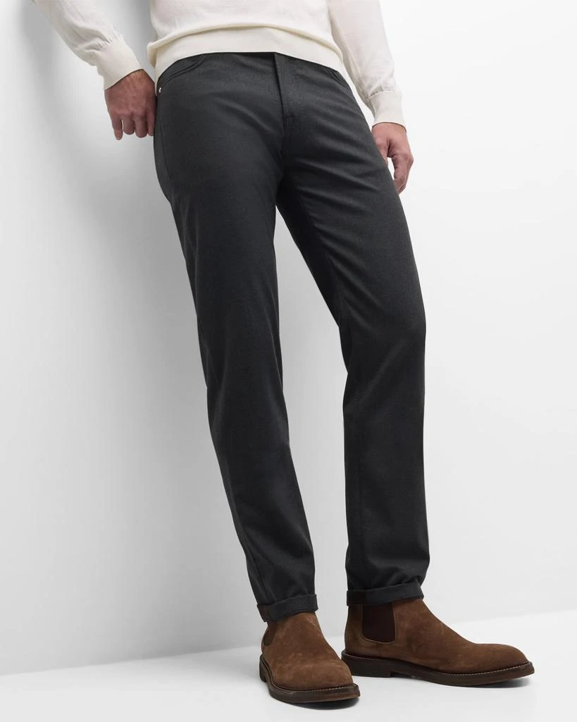 Marco Pescarolo Men's Magnifico Luxe Worsted Flannel Pants 6