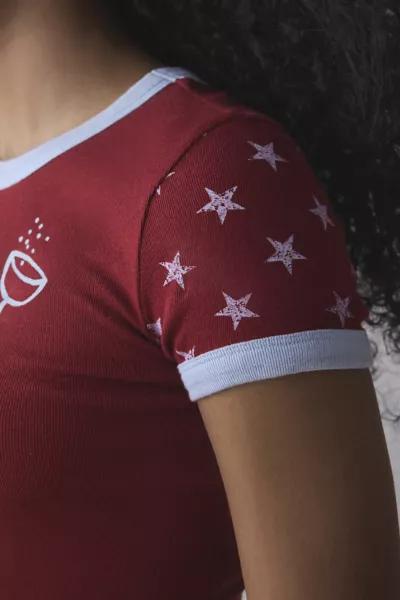BDG BDG Club Lucky Graphic Ringer Baby Tee