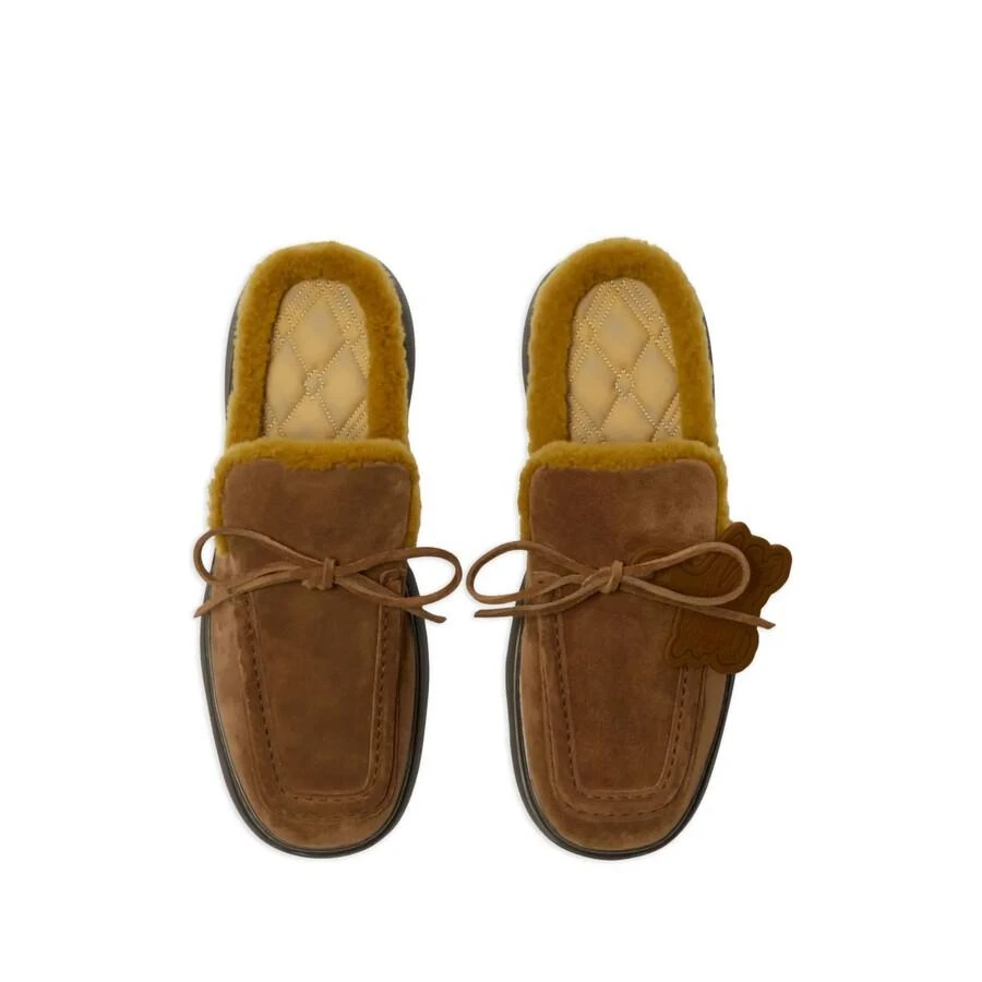 Burberry Stony Suede and Shearling Stony Mules 3