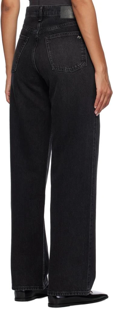 Rag & Bone Black Shea Relaxed Straight Jeans 3