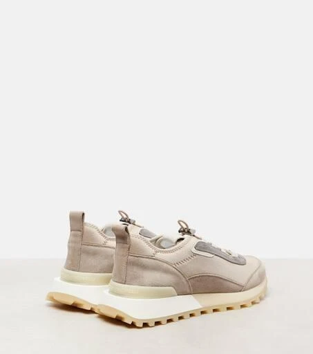 Brunello Cucinelli Runner suede and canvas sneakers 2