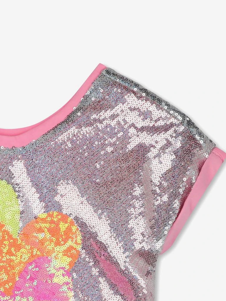 Billieblush Girls Sequin Hearts T-Shirt in Silver 3