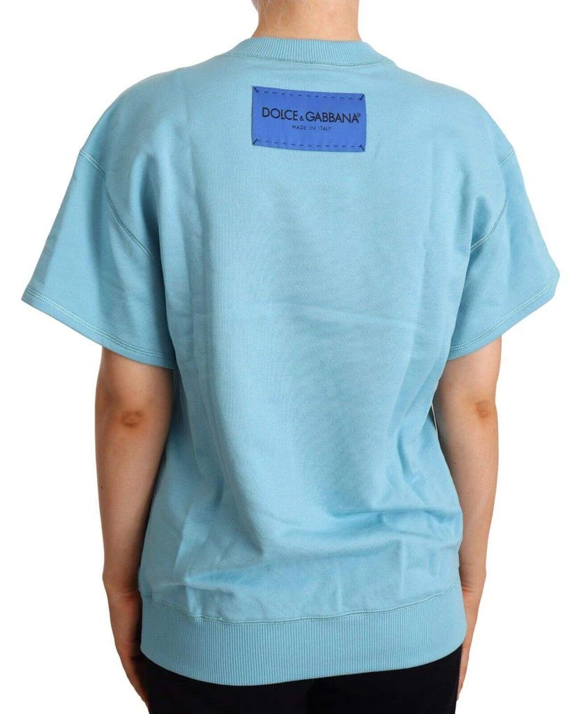 Dolce & Gabbana Dolce & Gabbana Blue Cotton Short Sleeves Crew Neck Top 3