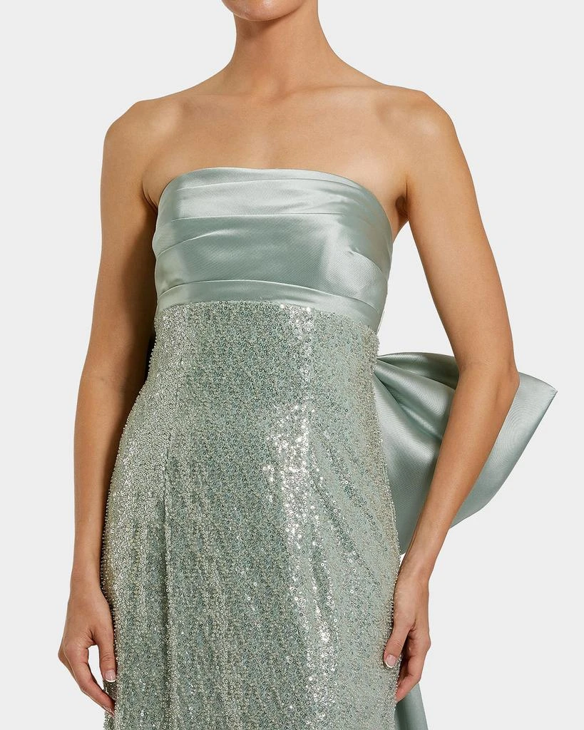 Mac Duggal Strapless Bow-Back Sequin Column Gown 2