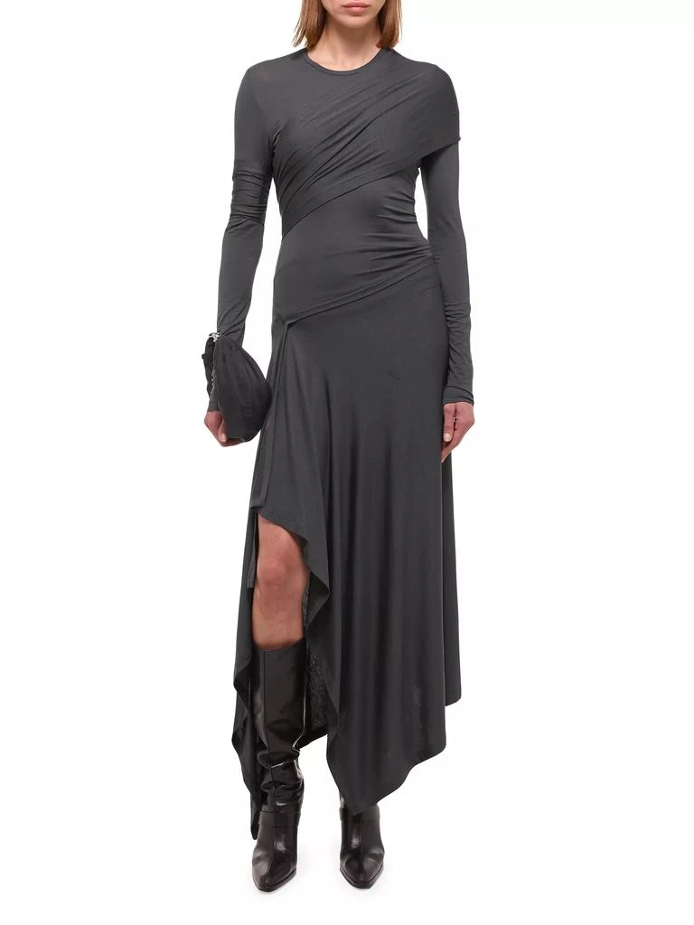 Helmut Lang Protection Draped Midi-Dress 2