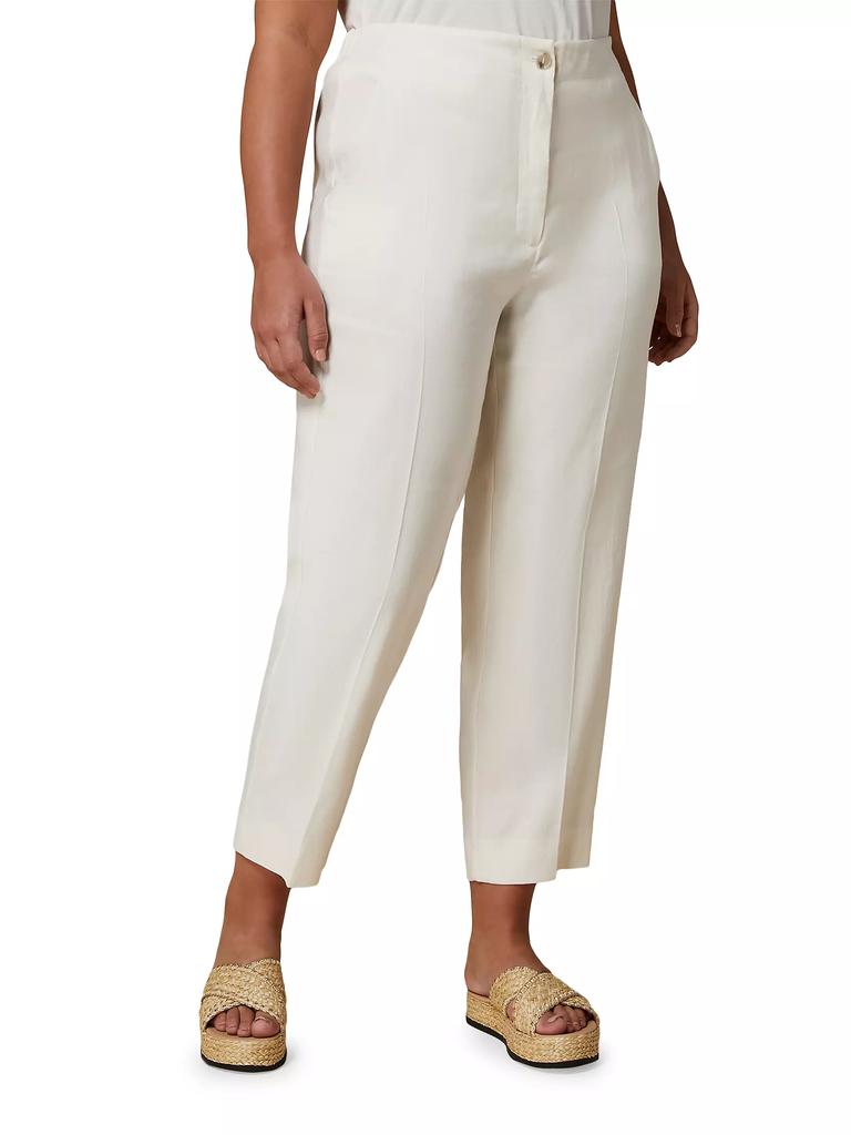 Marina Rinaldi Plus Size Gerona Linen & Cotton Crop Pants