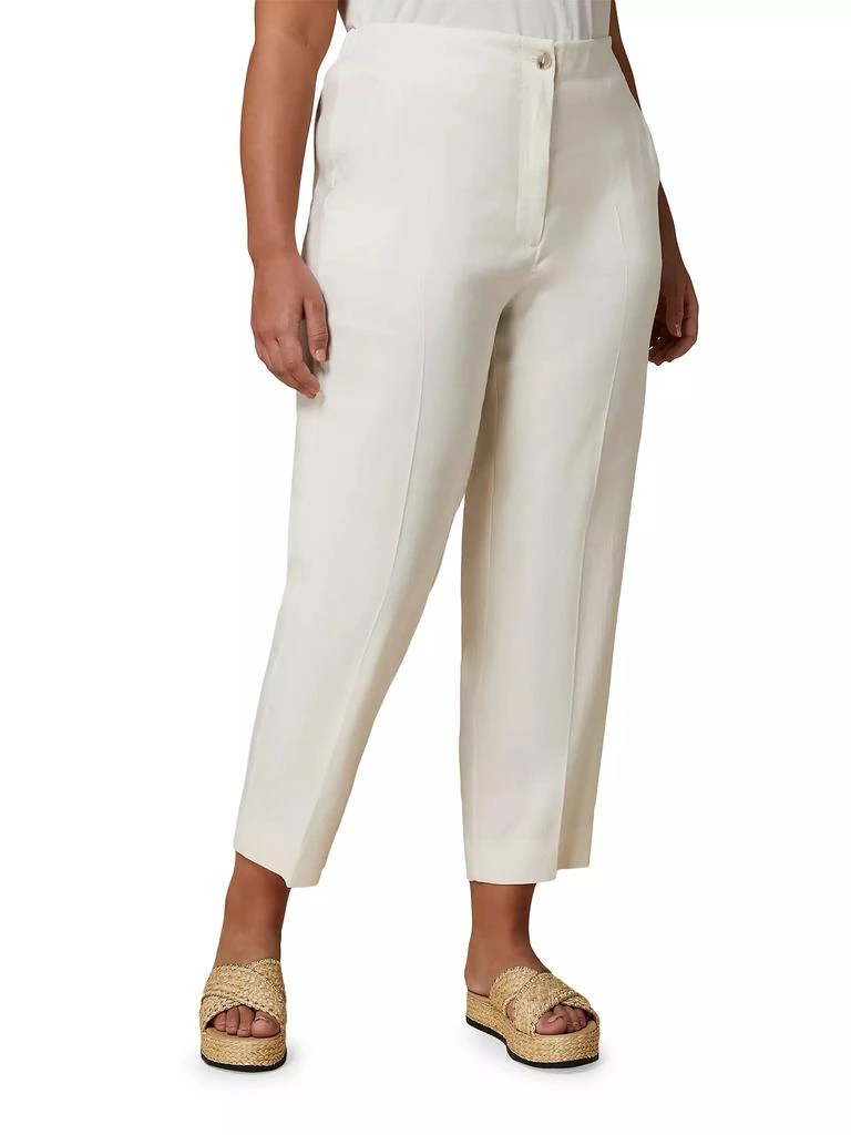 Marina Rinaldi Plus Size Gerona Linen & Cotton Crop Pants 1