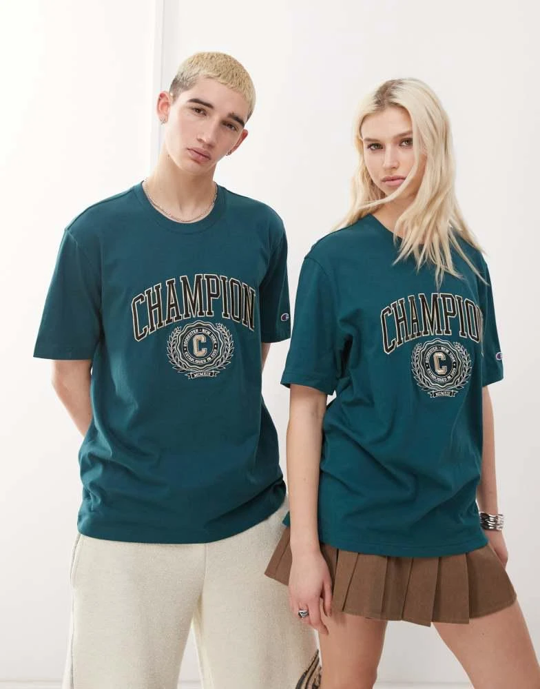 CHAMPION Champion unisex College t-shirt in green 1
