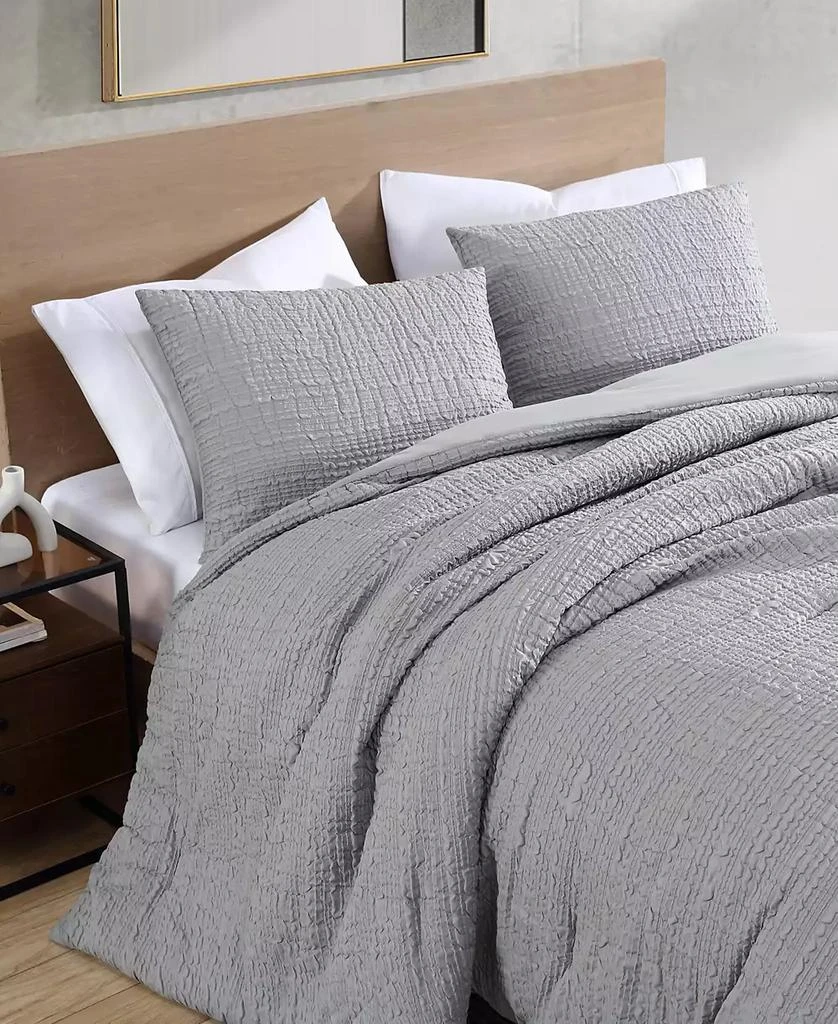 Kenneth Cole Serenity Wavy Lines Embossed 3-Pc. Comforter Set 5