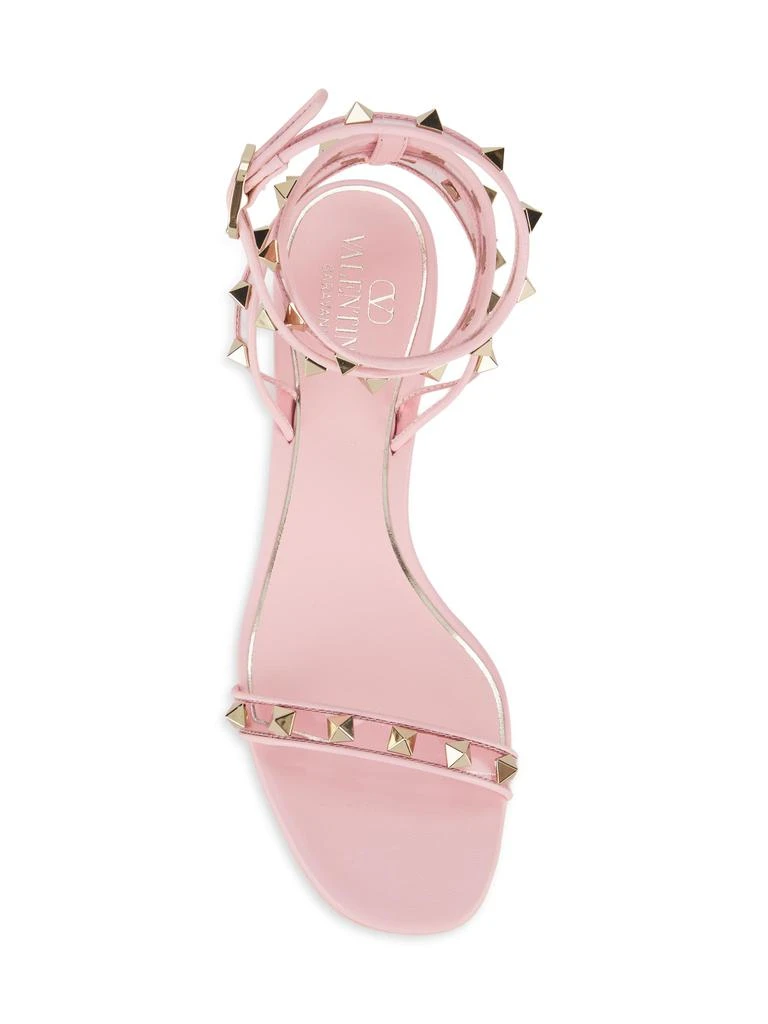 Valentino Rockstud 60MM Leather Ankle-Wrap Sandals 5