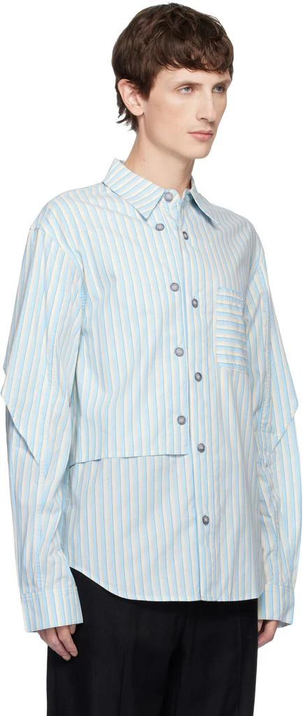 ANDERSSON BELL Blue Stripe Layered Shirt 2