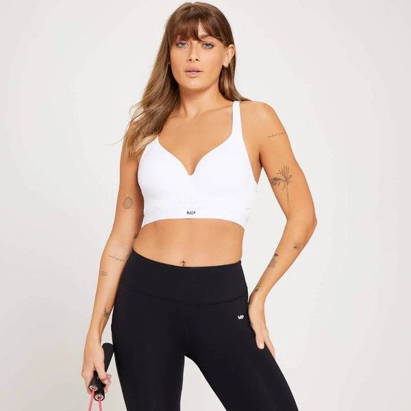 Myprotein MP Women's High Support Moulded Cup Sports Bra - White 1
