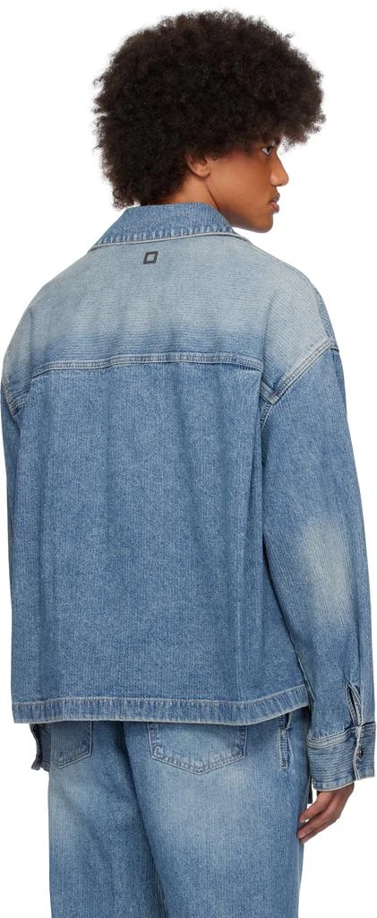 Wooyoungmi Blue Broken Twill Denim Shirt 3