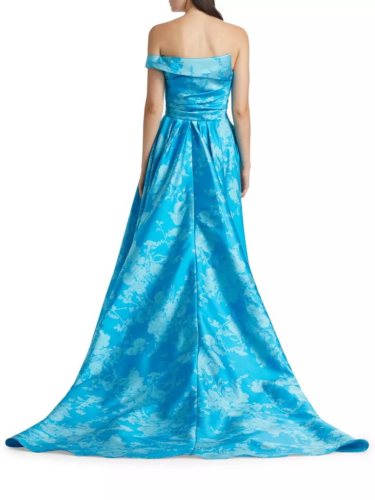 Pamella Roland Floral Off-the-Shoulder Gathered Ballgown 5