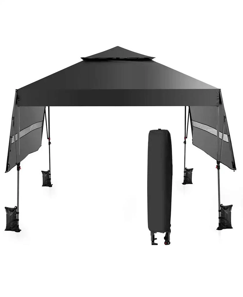 Costway 10'x17.6' Outdoor Instant Pop-up Canopy Tent Dual Half Awnings Adjust Patio 7