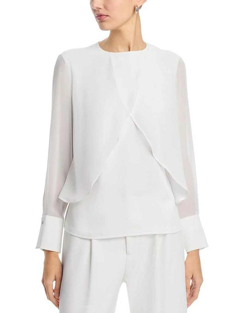 Misook Chiffon Overlay Blouse 1