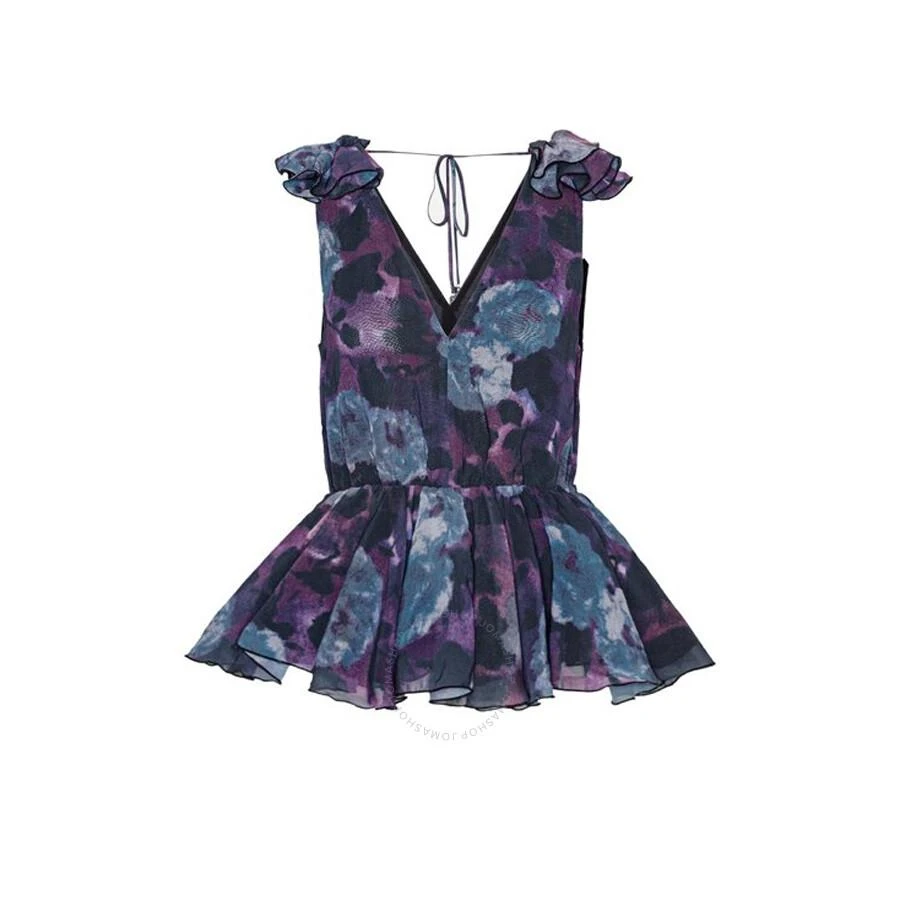 ROTATE Birger Christensen Chiffon Ruffle Top