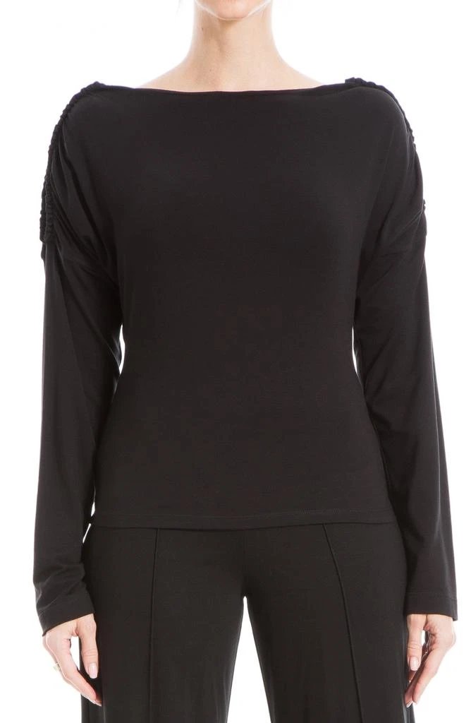 Max Studio Ruched Shoulder Long Sleeve Top 6