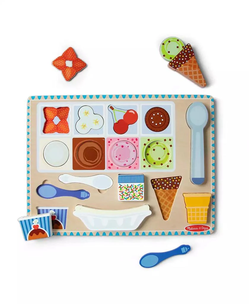 Melissa & Doug Melissa & Doug Wooden Magnetic Ice Cream Puzzle & Play Set 4