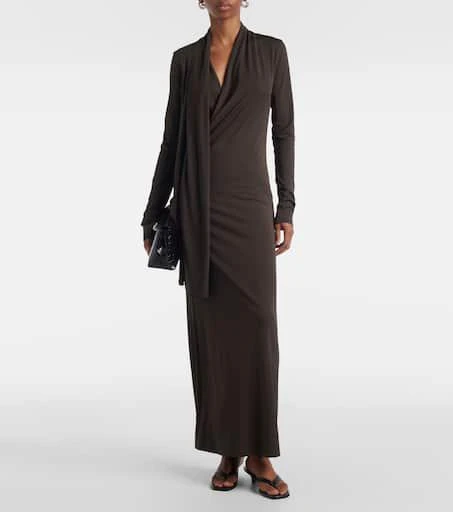 Totême Scarf-detail jersey maxi dress 2