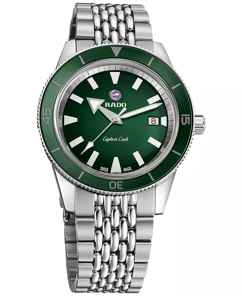 Rado Men's Swiss Automatic HyperChrome Captain Cook Stainless Steel Bracelet Diver Watch 42mm 7