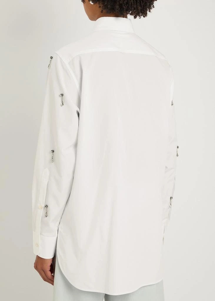 Stella McCartney Crystal-embellished cotton-poplin shirt 3