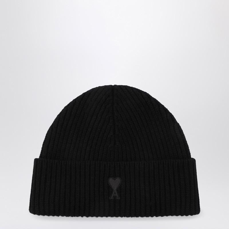 AMI Ami de Coeur black wool hat