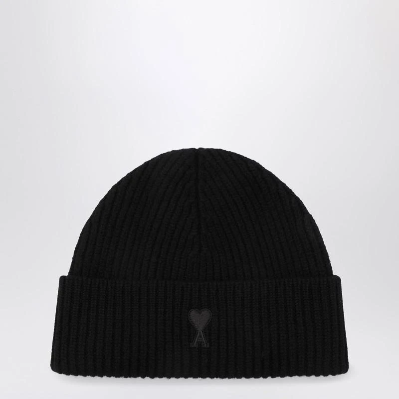 AMI Ami de Coeur black wool hat 1