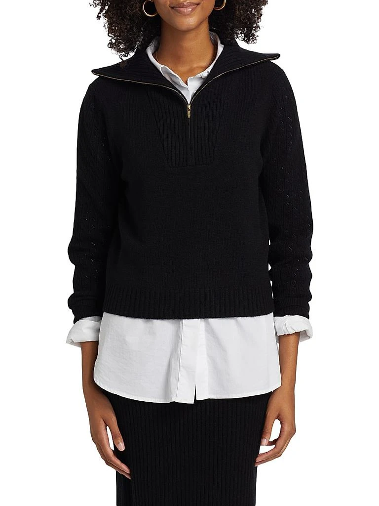 Saks Fifth Avenue Quarter-Zip Cashmere Sweater 3