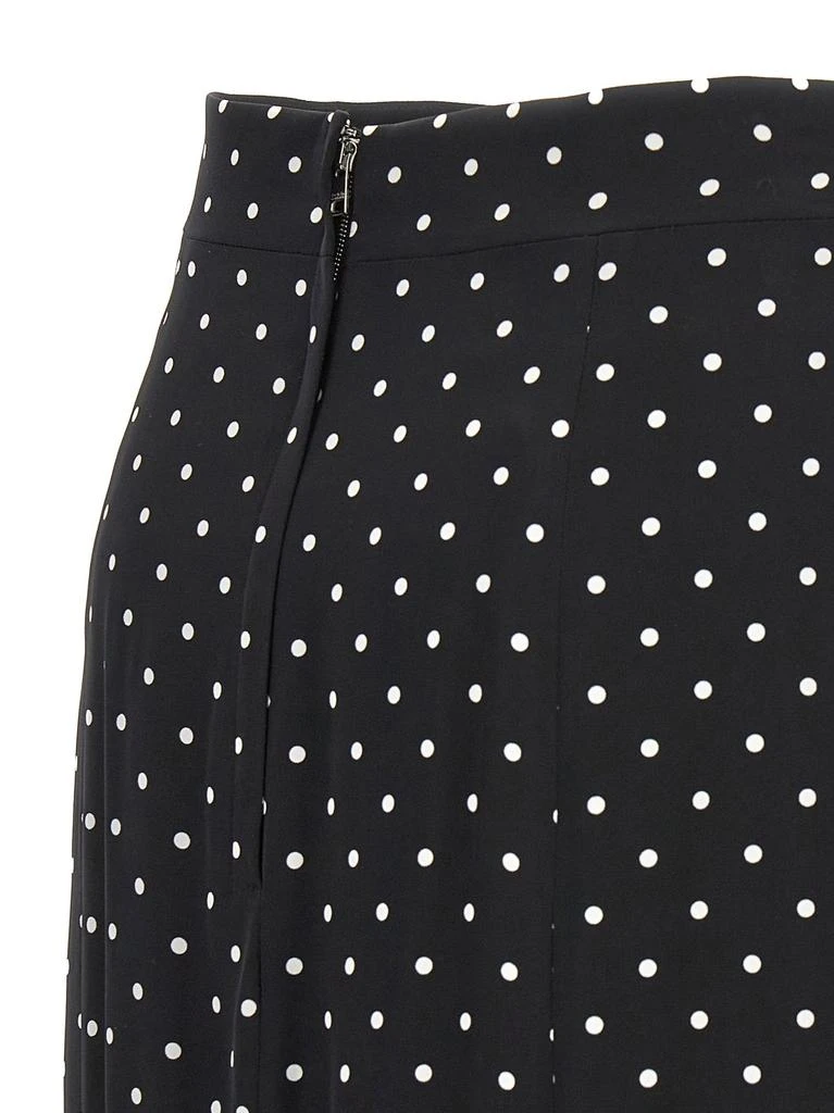 Dolce & Gabbana Dolce & Gabbana Polka-Dot Printed Charmeuse Calf-Length Pencil Skirt 4