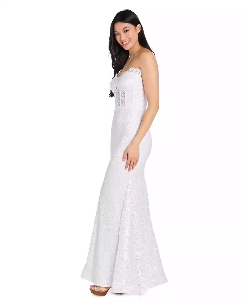 Morgan & Company Juniors' Glitter Lace Corset Gown 3