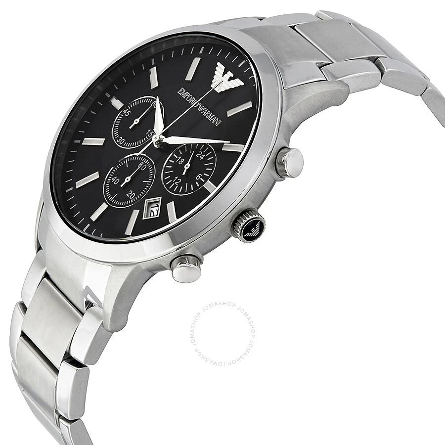 Emporio Armani Classic Chronograph Black Dial Steel Men's Watch AR2434 2