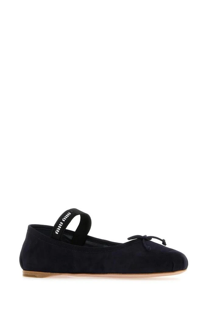 Miu Miu Dark Blue Suede Ballerinas 2