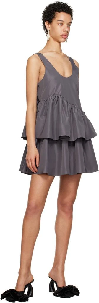Kika Vargas SSENSE Exclusive Gray Valeria Minidress 4
