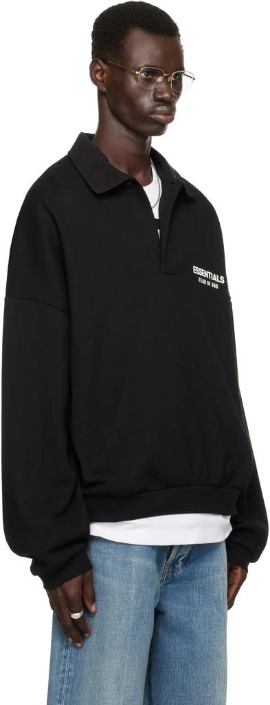 Essentials Black Fleece Polo 2