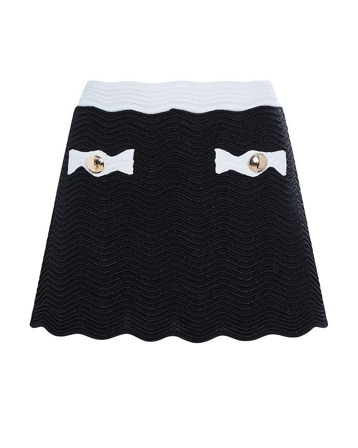 retrofête Katanna Contrast Border Knit Mini Skirt 4