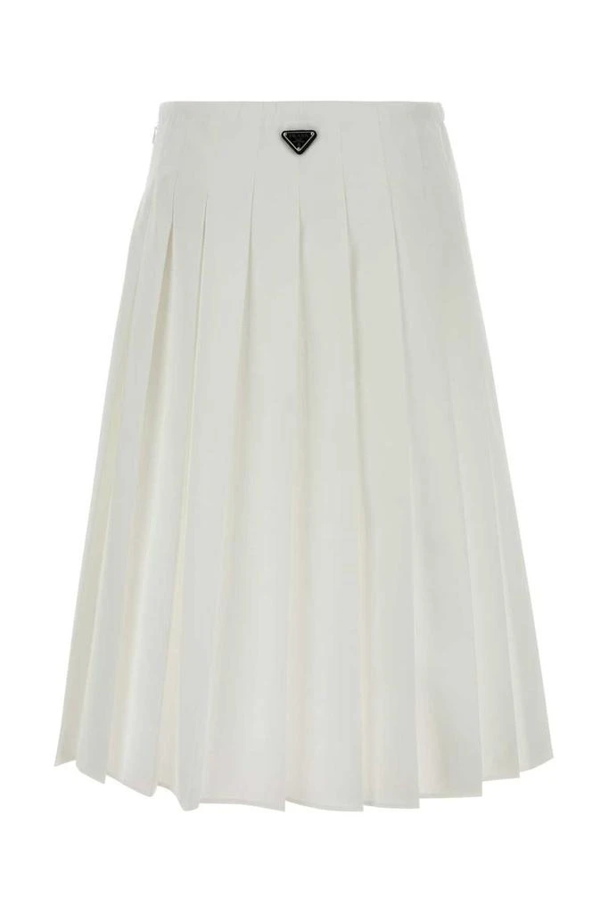 Prada Prada Drawstring Pleated Midi Skirt 2