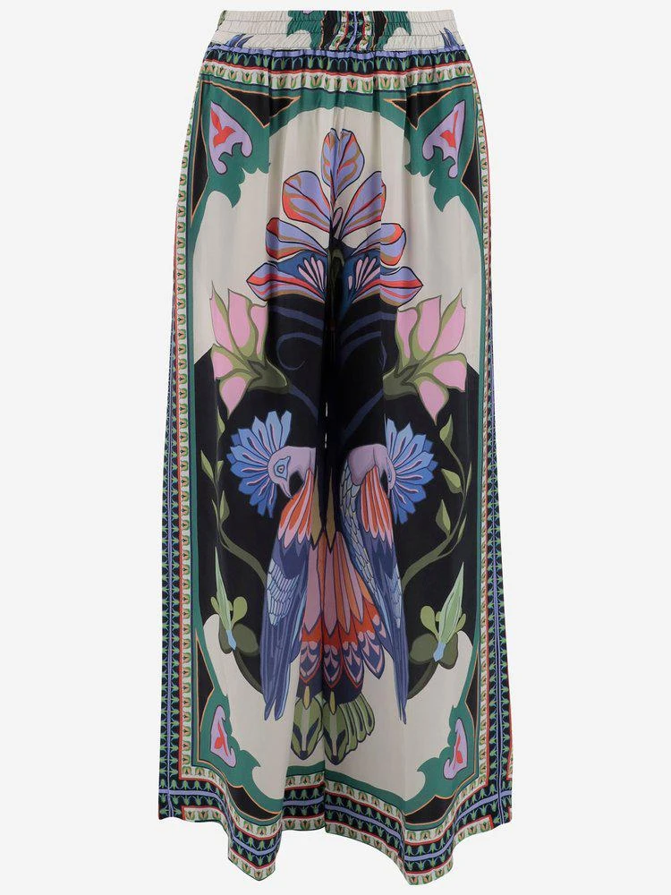 LUG VON SIGA Lug Von Siga Patterned Wide Leg Pants 1