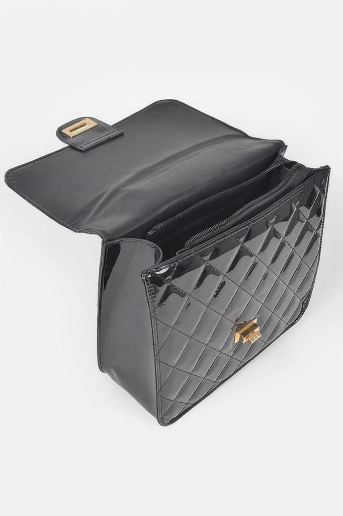 FASHNZFAB Quilted Enamel Backpack 6