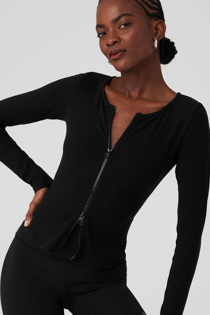 Alo Yoga Ribbed Stardust Long Sleeve - Black 5