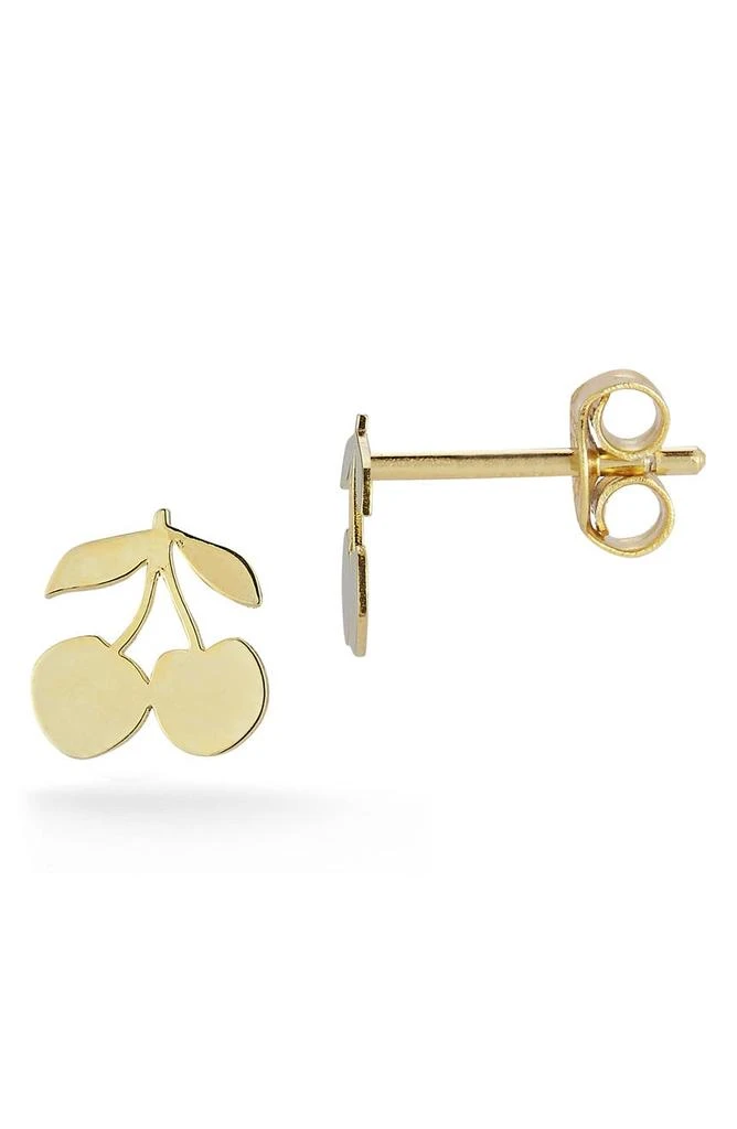 Ember Fine Jewelry Italian 14K Yellow Gold Cherry Stud Earrings 1
