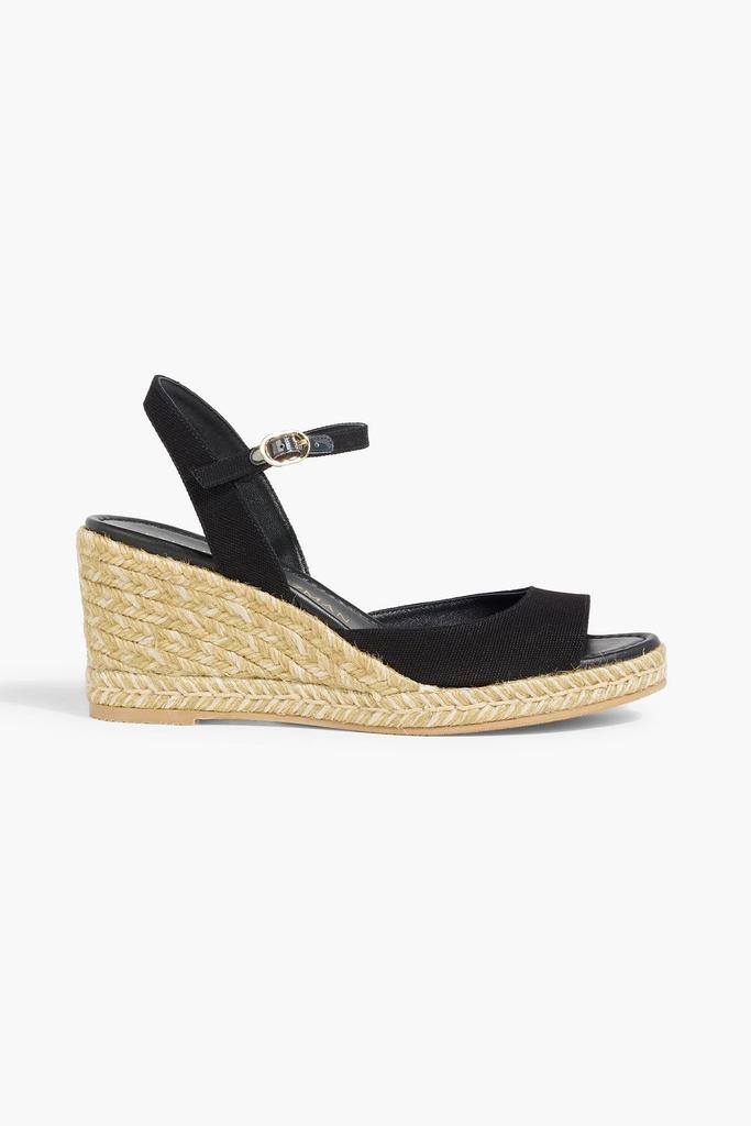 Stuart Weitzman Tia canvas espadrille wedge sandals